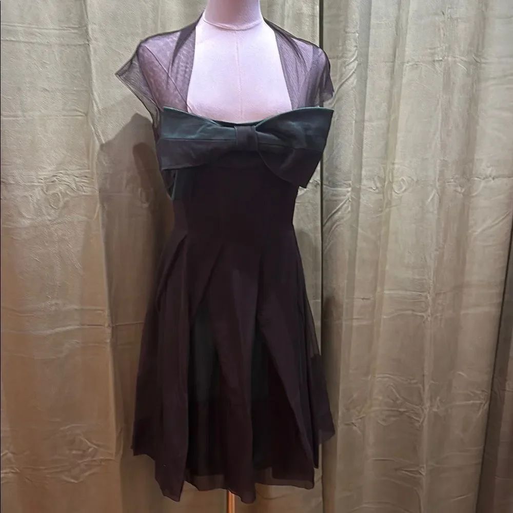 NWT PAULE KA Brown/ green Fit and Flare Dress, M